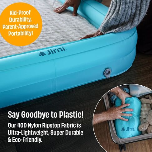 Kipper Toddler Travel Bed | New Pump System | Ultra-Lightweight & Super Durable Toddler Air Mattress | Compact Kids Air Mattress | Eco-Friendly Inflatable Kids Bed | Travel Cot Airbed in Saudi Arabia