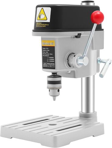 Mini Benchtop Drill Press, 340W Electric Mini Bench Drill Press, Portable Benchtop Drill Machine, Tabletop Drilling Machine with 3-Level Speed Adjustment, Metal Drilling DIY Jewelry Making in Saudi Arabia