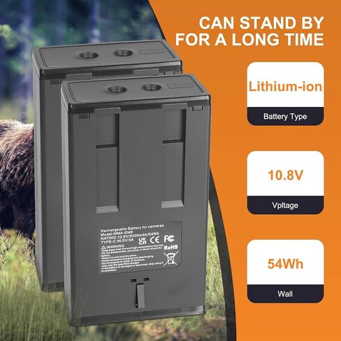 Rechargeable Lithium Battery with USB-C, for Moultrie Edge Series, Edge, Edge 2, Edge Pro, Moultrie Cellular Trail Cameras (1Battery) in Kuwait