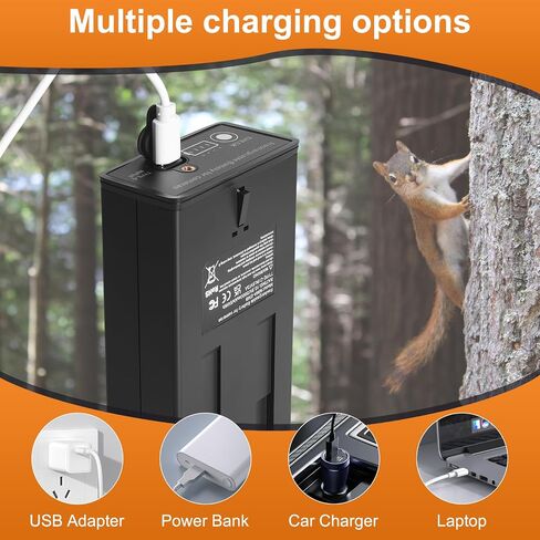Rechargeable Lithium Battery with USB-C, for Moultrie Edge Series, Edge, Edge 2, Edge Pro, Moultrie Cellular Trail Cameras (1Battery) in Kuwait