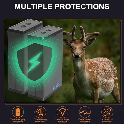 Rechargeable Lithium Battery with USB-C, for Moultrie Edge Series, Edge, Edge 2, Edge Pro, Moultrie Cellular Trail Cameras (1Battery) in Kuwait