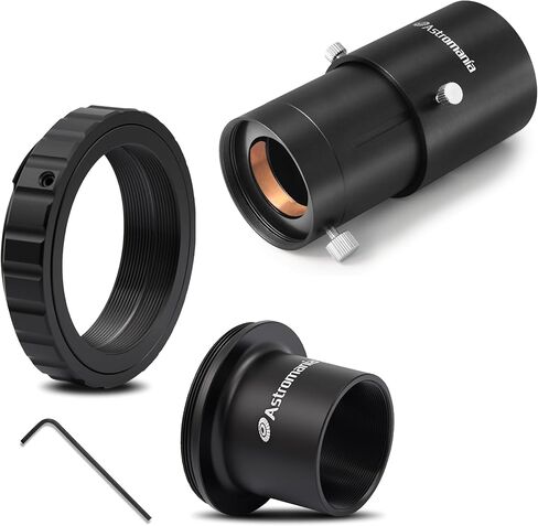 Astromania Telescope Photo Adapter 2 Inch Extendable Photo Adapter Metal - Bundle with - T Ring and T Adapter for Nikon-F SLR/DSLR in Saudi Arabia
