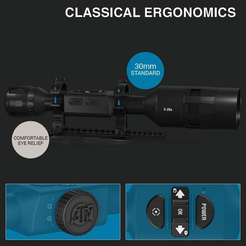منظار الصيد الذكي النهاري/الليلي من ATN X-Sight Pro مع حساب المقذوفات، دقة 3864x2218، تسجيل فيديو، واي فاي، بطارية تدوم 18 ساعة+ in Kuwait