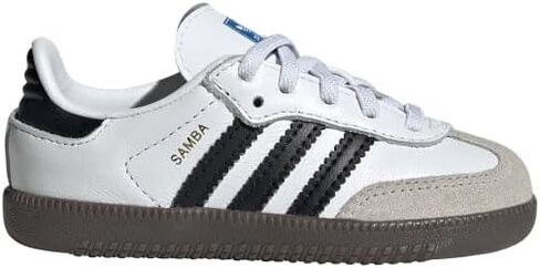 adidas Baby-Boy's Ftwwht/Cblack Unisex Samba OG EL I FTWR whiteCore Black/GUM5 7K US in Saudi Arabia