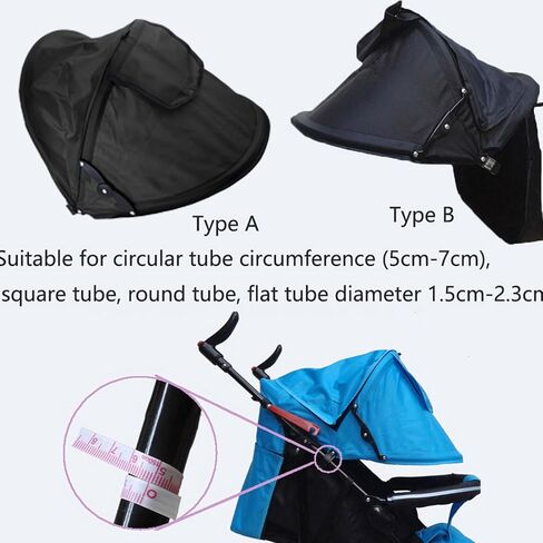 Str-oller Canopy, Str-oller Cover for Sun, Strollers Umbrella, Baby Shade for Outside, Black-Out Cover Pushchair Shield, Sunshade with Extender Accessory Easy Installation in Saudi Arabia