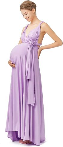 فستان Infinity Maternity لحفلات الزفاف - ملفوف قابل للتحويل أنيق مقاس كبير للفساتين الرسمية، حفلات استقبال المولود الجديد، التقاط الصور in Kuwait