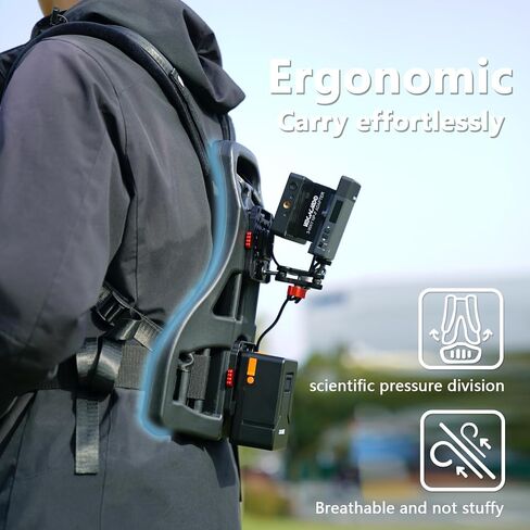 Video Outdoor Live Broadcast Power Backpack Vest Mobile Outdoor Clip Pusher, V-Mount Battery Clip Power Output Power Supply, Suitable for Multiple scenarios: Weddings, Recording Videos, etc in Saudi Arabia