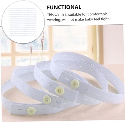 15pcs Adjustable Diaper Fixing Belts Elastic Nappy Fastening Buckles Comfortable Soft Belt for Secure Diaper Fit and Gentle Abdomen Support in Saudi Arabia