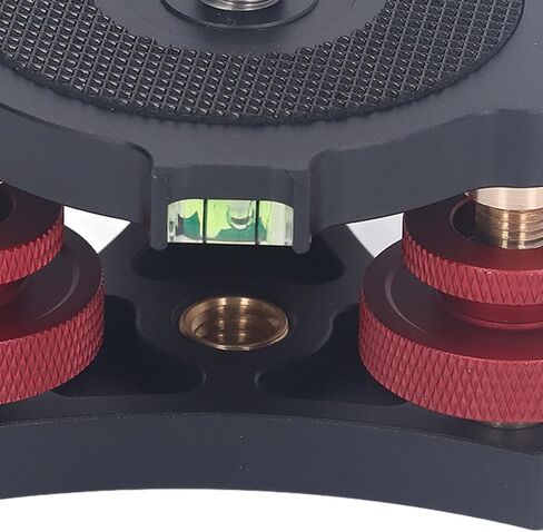 Tripod Leveling Adjustment Base, Aluminum Alloy Camera Leveler with 3 Bubble Level for Macro Panoramic Photography, Observation and Level Adjustment, 3/8 Inch Thread in Saudi Arabia
