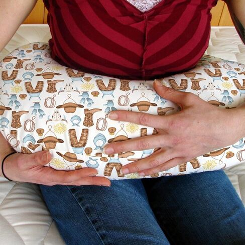 Cute Pink Cowgirl Nursing Pillow Covers for Girl Western Cowgirls Horse Cactus Mountain Sunset Nursery Slipcovers for Breastfeeding Pillows Wild West Desert Soft Stretchy Cover for Newborn Infant in Saudi Arabia