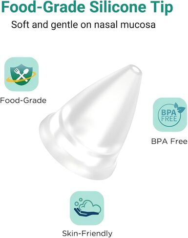 Koalababy Electric Nasal Aspirator for Baby – Hospital-Grade Nose Suction, 9 Suction Levels, Baby Nose Sucker, Nasal Cleaner, Night Light & Music, Soft Silicone Tips, Travel Bag in Kuwait