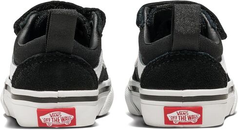 حذاء رياضي Vans للأطفال الصغار Ward V، (سويدي/قماش) أسود/أبيض، 3 in Saudi Arabia
