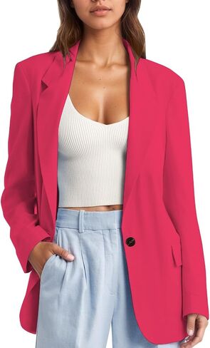 Blazers for Women Business Casual Button Down Lapel Suit Jackets Long Sleeve Work Office Fall Spring Clothes in Saudi Arabia