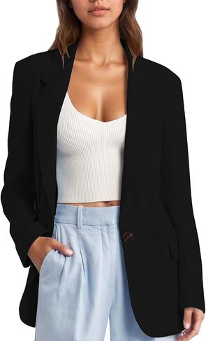Blazers for Women Business Casual Button Down Lapel Suit Jackets Long Sleeve Work Office Fall Spring Clothes in Saudi Arabia