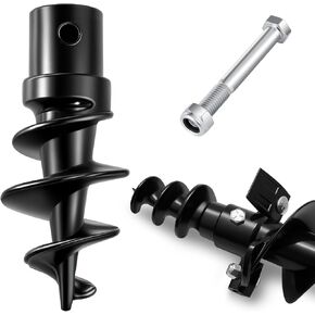 Hicarer Bolt on Spiral Point Auger Pilot Tip Post Hole Digger Screw Point Replacement Part Single Bit 1-7/8" Shank Diameter for Heavy Duty 6-24" 2" ID Tube Augers with Bolt on Receiver in Saudi Arabia