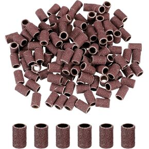 HARFINGTON 200 قطعة من براميل الصنفرة 1/4 بوصة حصى 150 ورق صنفرة صغير وأكمام صنفرة صغيرة لأدوات سنفرة الطبل الدوارة in Kuwait