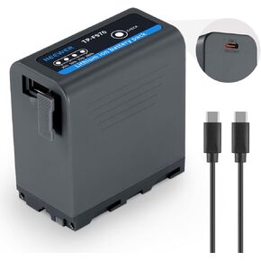 بطارية بديلة 10500 مللي أمبير NP-F970 من NEEWER، شحن سريع PD 45 وات، 2.3 ساعة مشحونة بالكامل، OLED/USB A/USB C، لشاشة الكاميرا المتوافقة مع Sony FX3 FX30 A7IV A7SIII Canon R5 R6 Nikon Z8، NW-F970U in Kuwait
