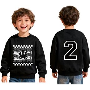 سويت شيرت عيد ميلاد للأولاد من سن 2 إلى 7 سنوات للأطفال الأولاد وجه مبتسم بلوفر عيد ميلاد تي شيرت ملابس حفلات الأطفال الصغار in Kuwait