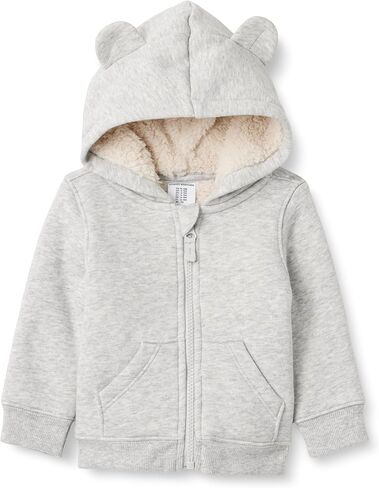 Amazon Essentials unisex-baby Sherpa Lined Full Zipper Hoodie in Saudi Arabia