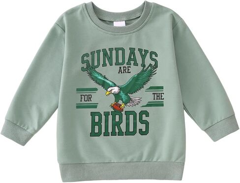 سويت شيرت كرة قدم للأطفال الصغار من Sundays for the Birds، بلوفر رياضي بأكمام طويلة، وألعاب كرة القدم، بلوفر بأكمام طويلة in Saudi Arabia