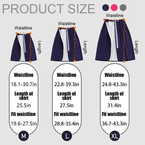 Reusable Incontinence Skirt for Adults, Washable Incontinence Bed Pads with Absorbent & Waterproof Design, Leak Protection for Seniors, Women, Toddlers, Pet Bed Pads (Grey, Large) in Saudi Arabia