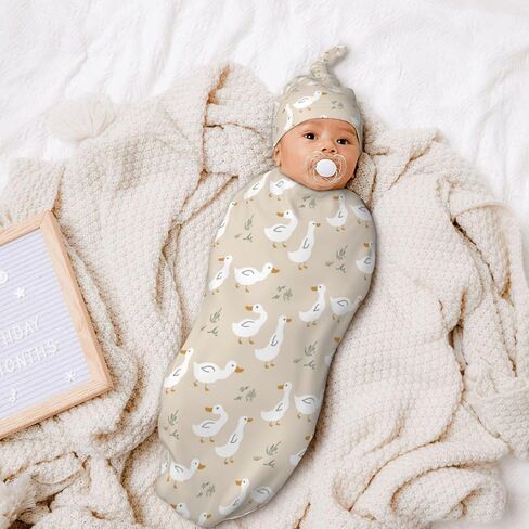 Western Baby Stuff Swaddle Blanket with Headband and Beanie Set, Western Style Blanket Infant Shower Gift for Boys Girls in Saudi Arabia