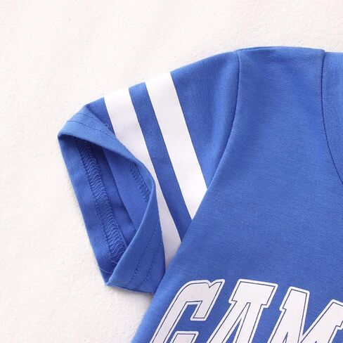 BOUTIKOME Toddler Game Day Shirts Baby Boys Girls Football T-Shirt Kids Football Fans Gift Tees Outfits Short Sleeve Tops in Saudi Arabia
