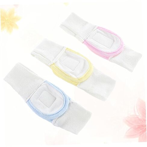 3pcs Adjustable Cotton Diaper Fixing Tape Soft Fastening Belt for Newborns Lightweight and Reusable Diaper Band Yellow Pink in Kuwait