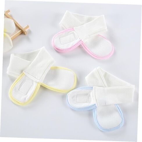 3pcs Adjustable Cotton Diaper Fixing Tape Soft Fastening Belt for Newborns Lightweight and Reusable Diaper Band Yellow Pink in Kuwait