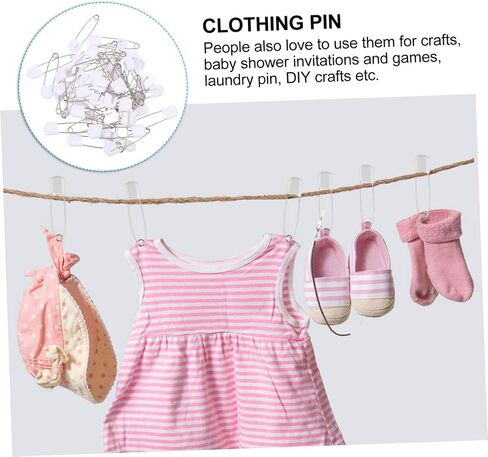 50pcs Large White Safety Diaper Pins for Newborns Durable Resistant Multifunctional Cloth Fasteners for Diapers Blankets Crafts and Laundry Use in Saudi Arabia