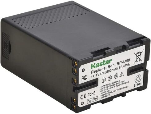 Kastar Battery 1 Pcs and D-Tap Rapid Charger for Sony BP-U90 BP-U95 BP-U96 BP-U60 BP-U65 BP-U66 BP-U68 BP-U30 BC-U1 BC-U2 Sony PMW-150P XDCAM EX HD422 PHU-60K PXW-Z450 PXW-Z190 PXW-Z280 Camcorder in Saudi Arabia