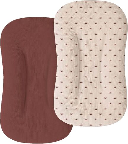 Mi Flor Muslin Baby Lounger Cover 30.7"x20" – Snug Fit for Snuggle Me Organic Infant Lounger – Ultra Soft, Breathable, CPC Certified, Non-Shrink in Kuwait