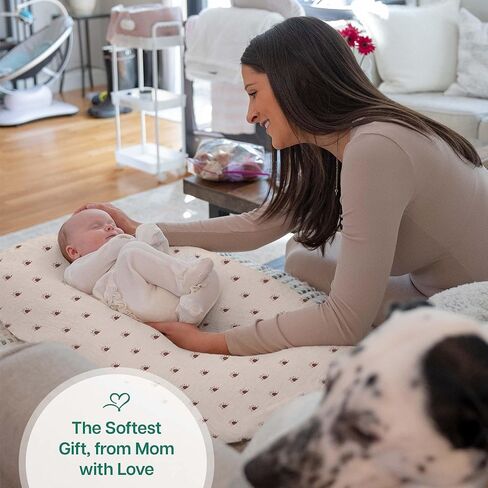 Mi Flor Muslin Baby Lounger Cover 30.7"x20" – Snug Fit for Snuggle Me Organic Infant Lounger – Ultra Soft, Breathable, CPC Certified, Non-Shrink in Kuwait