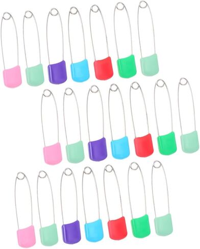 50Pcs Safety Diaper Pins with Locking Closures Brooches for Newborns Easy to Use Cartoon Design for Cloth Diapers and Accessories in Saudi Arabia