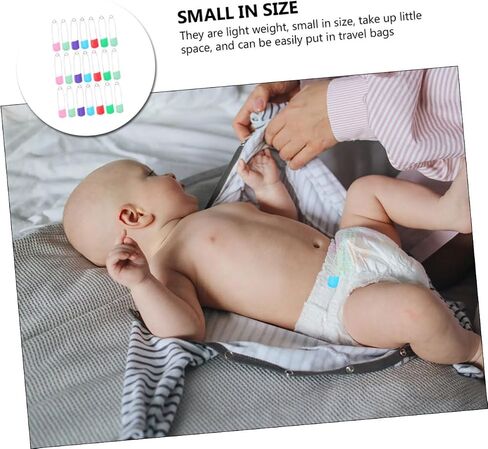 50Pcs Safety Diaper Pins with Locking Closures Brooches for Newborns Easy to Use Cartoon Design for Cloth Diapers and Accessories in Saudi Arabia