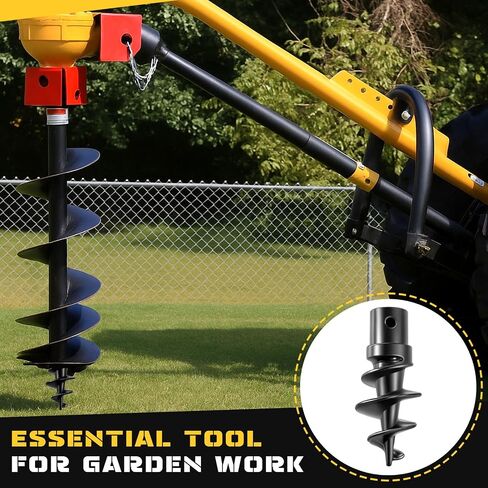 Hicarer Bolt on Spiral Point Auger Pilot Tip Post Hole Digger Screw Point Replacement Part Single Bit 1-7/8" Shank Diameter for Heavy Duty 6-24" 2" ID Tube Augers with Bolt on Receiver in Saudi Arabia