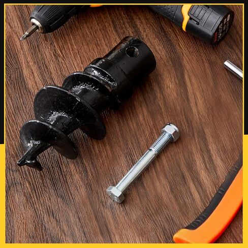 Hicarer Bolt on Spiral Point Auger Pilot Tip Post Hole Digger Screw Point Replacement Part Single Bit 1-7/8" Shank Diameter for Heavy Duty 6-24" 2" ID Tube Augers with Bolt on Receiver in Saudi Arabia