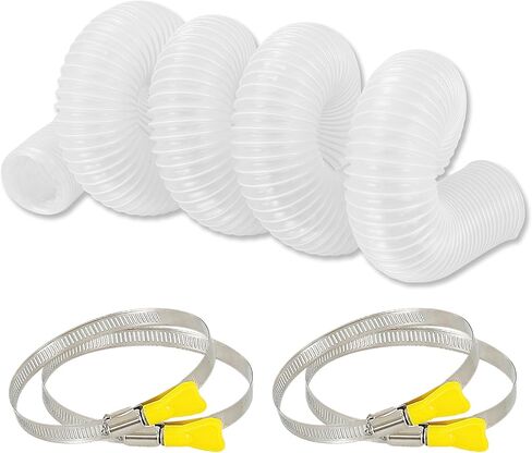 خرطوم جمع الغبار PVC مقاس 4 × 10 بوصات مع 304 مشابك خرطوم من الفولاذ المقاوم للصدأ، لمنشار الطاولة، المنشار الشريطي، المسوي، الأعمال الخشبية ونظام جمع الغبار في متجر الخشب in Kuwait