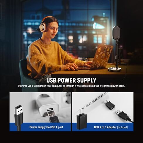 NEEWER Basics 5" Desk Light for Video Calls, CRI95 Full Screen LED Ring Light with Stand, 10W Bi Color Edge Lit Zoom Conference Lighting for Computer Laptop Webcam Phone Streaming Recording, NL10 in Saudi Arabia