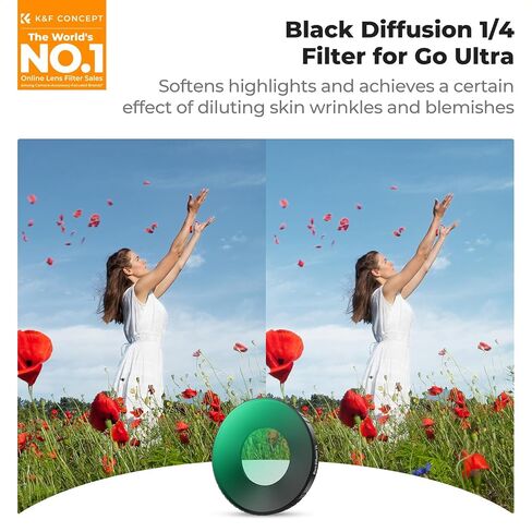 K&F Concept Go Ultra CPL ND Filters Kit, 4Pack CPL ND8 ND16 ND32 Neutral Density Light Reduction Polarizing Filter Compatible with Insta360 GO Ultra with 28 Multi-Layer Coated, Aluminum Alloy Frame in Saudi Arabia
