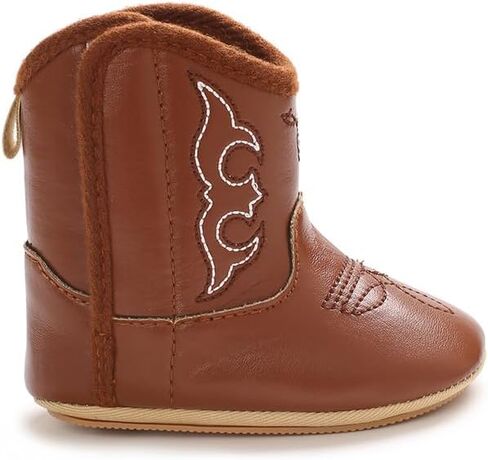 MEJORMEN Baby Cowboy Boots Western Booties Leather Soft Sole Non Slip First Walker Crib Shoes for Infant Toddler Girls Boys Newborn in Saudi Arabia