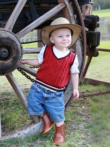 حذاء Jastore Western Boote Cowboy Bootie بنعل ناعم مانع للانزلاق للأطفال الرضع والأطفال الصغار والبنات والأولاد حديثي الولادة in Kuwait