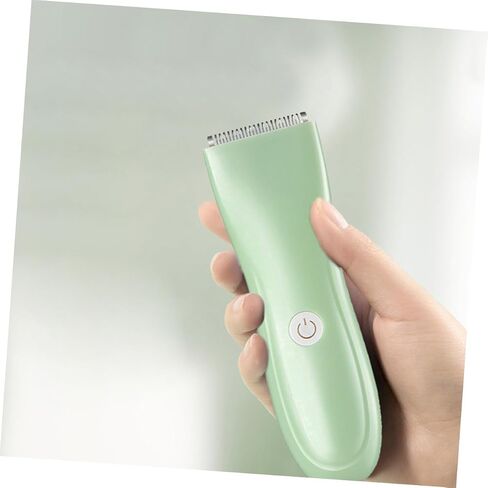 Rechargeable Hair Trimmer with Blades Quiet Hair Clipper for Newborns Practical USB Charging in Light Green in Saudi Arabia