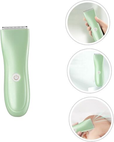 Rechargeable Hair Trimmer with Blades Quiet Hair Clipper for Newborns Practical USB Charging in Light Green in Saudi Arabia