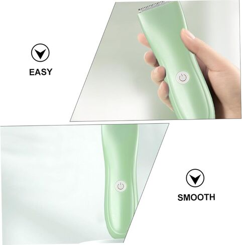 Rechargeable Hair Trimmer with Blades Quiet Hair Clipper for Newborns Practical USB Charging in Light Green in Saudi Arabia