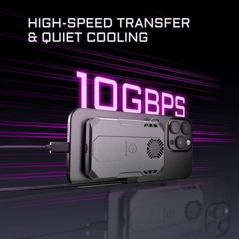 Tilta Khronos Cooling Storage System Compatible with iPhone 15/16 Pro & Pro Max – Black | MagSafe Mount, SD/TF/M.2 SSD Support, 310MB/s Transfer, USB-C PD 100W, Silent Cooling in Saudi Arabia