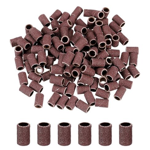 HARFINGTON 200 قطعة من براميل الصنفرة 1/4 بوصة حصى 150 ورق صنفرة صغير وأكمام صنفرة صغيرة لأدوات سنفرة الطبل الدوارة in Kuwait