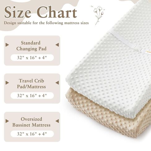 عبوة من قطعتين من غطاء وسادة تغيير الحفاضات من هوميست، ملاءات طاولة تغيير باللون الأبيض + الأسود، نسيج منقط من الصوف فائق النعومة، غطاء وسادة حفاضات مريح قابل للتنفس للفتيات والفتيان، يمكن غسله في الغسالة in Kuwait