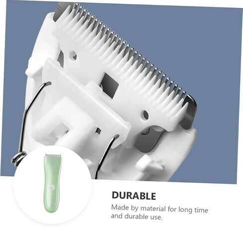 Rechargeable Hair Clipper Light Green Hair Trimmer with Blades Safe Rounded Design for Newborns in Saudi Arabia