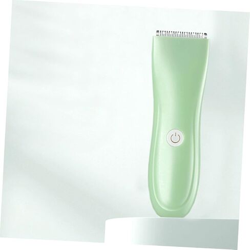 Rechargeable Hair Clipper Light Green Hair Trimmer with Blades Safe Rounded Design for Newborns in Saudi Arabia